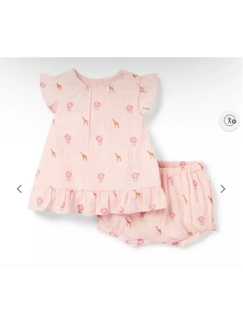 Janie and Jack Matching Set 3-6 Months Pink Giraffe Floral